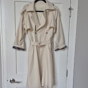 J.ING Elegant Cream Trench Coat